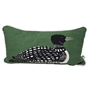 Loon Throw Pillow Chandler 4 Corners Rectangular Coastal Lake Life 12 x 23 EUC